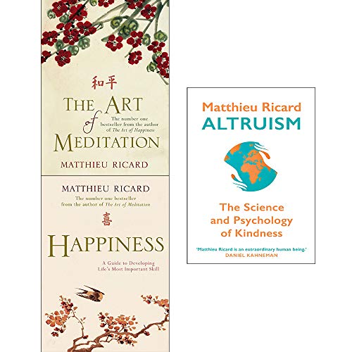Matthieu Ricard Collection 3 Bücher Set (die Kunst der Meditation, Glück, Altruismus)